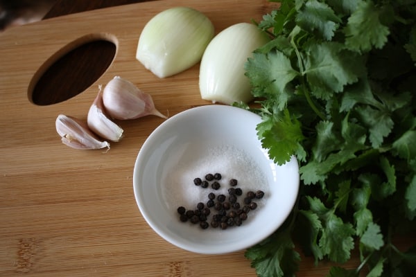 recaito ingredients cilantro onion garlic salt pepper