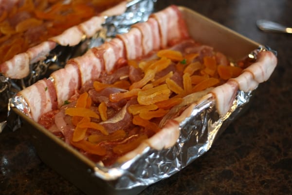 terrine de campange with dried apricots