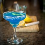 Fresh lemon juice, blue caracao and tequila make a great margarita! | ethnicspoon.com