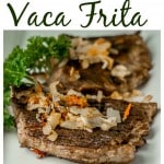 Cuban Vaca Frita: slow cooked beef then seared and shredded then service with rice, beans and plantain. | ethnicspoon.com