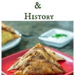 An easy recipe for samosas made with won-ton wrappers and the food history of samosas. | ethnicspoon.com