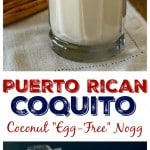 Puerto Rican style "egg-free" egg nogg with coconut milk and rum. | ethnicspoon.com