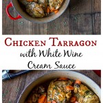 A classic French dish with a whole roaster chicken and a creamy white wine sauce. | ethnicspoon.com