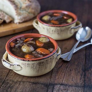 Irish Guinness stew made with beef or lamb. | ethnicspoon.com
