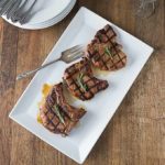 Coffee and jerk seasoning marinated pork chops | ethnicspoon.com