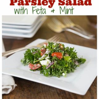 Mediterranean parsley salad with feta and mint | ethnicspoon.com
