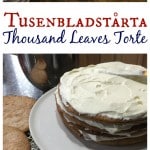 A traditional Swedish Tusenbladstårta, translated means thousand leaves torte or in English spelled as Tusenbladstarta. cinnamon flavored flakey pastry surrounded by vanilla custard cream. My family's favorite Christmas dessert! | ethnicspoon.com