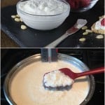 How to make homemade fresh ricotta cheese. This recipe so simple and the results are creamy smooth and delicious! Try it with a nice crostini and some raspberries! | ethnicspoon.com