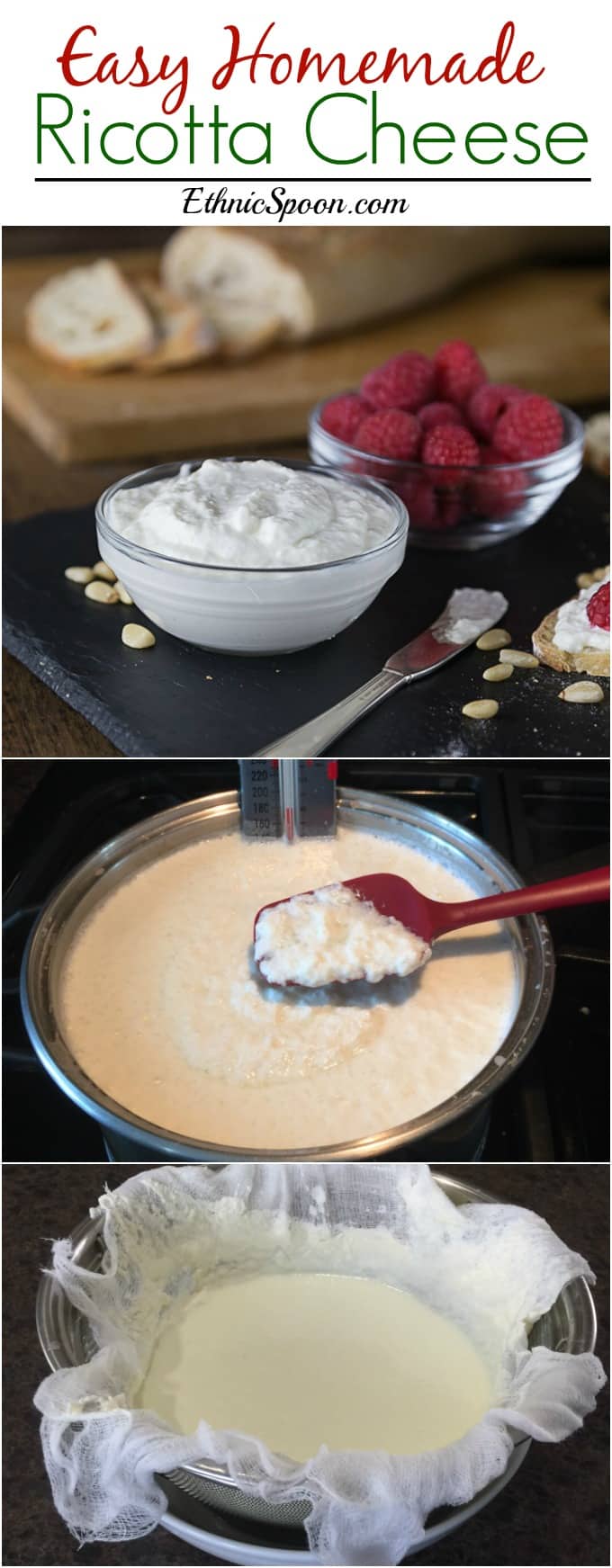 How to make Ricotta Cheese Analida's Ethnic Spoon