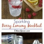 Cool off with a sparkling berry lemony mocktail! Mix some Dasani Sparkling with some fresh lemon juice and a few raspberries to make a great summer cooler! #CollectiveBias #NewWayToSparkle #ad | ethnicspoon.com
