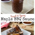 sweet and spicy maple BBQ sauce with a little tangy flavor too. Get ready to grill and bring on the heat and sweet! It's great on ribs and pork chops! | ethnicspoon.com