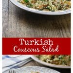How about a nice cool summer salad! Try an Anatolian Turkish style couscous salad with dates, apricots and pistachios. Serve cold and top with some yogurt. A nice combination of sweet and savory. | ethnicspoon.com