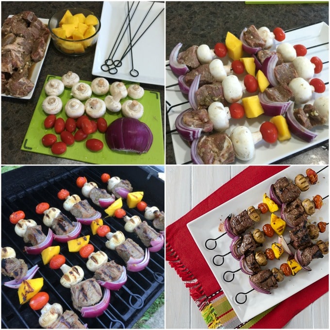 How to assemble beef kebabs, step by step