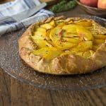 Fresh peach crostata with a creamy Neufchatel filling! It one of my favorite farm to table desserts! | ethnicspoon.com