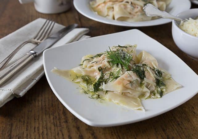 Salmon Ravioli with Lemon Dill Sauce - Analida's Ethnic Spoon