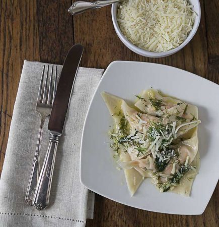 Salmon Ravioli with Lemon Dill Sauce - Analida's Ethnic Spoon