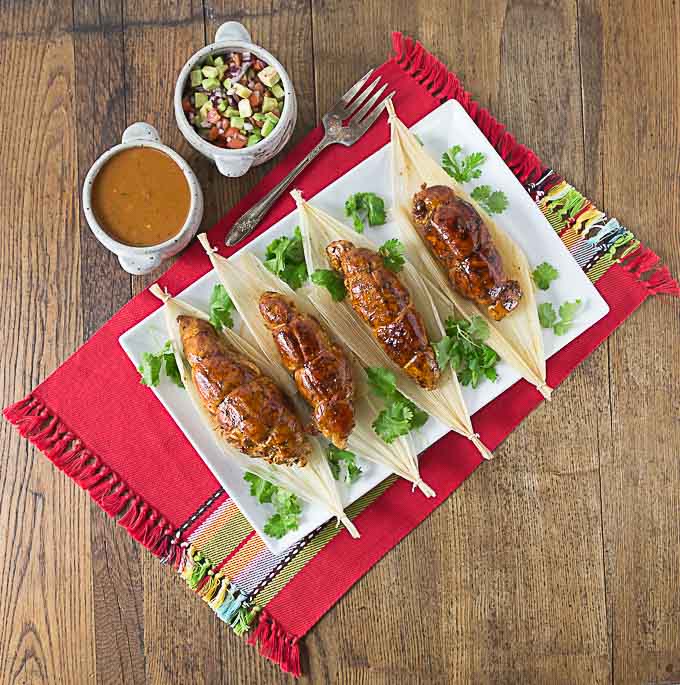 Try some spicy chicken breasts stuffed with chipotle Peppers in adobo, queso fresco and cilantro! | ethnicspoon.com