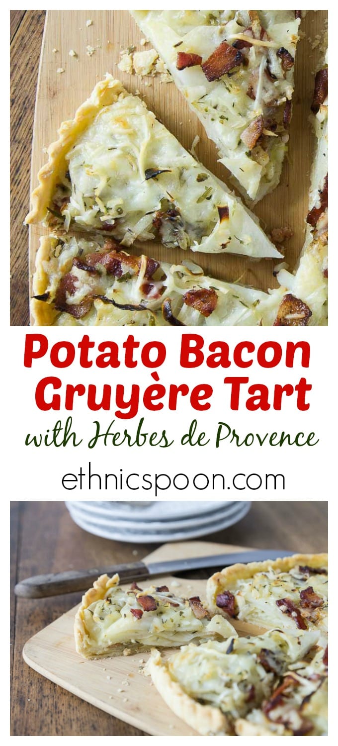 Potato, Bacon, Gruyere Tart - Potato Pie - Analida's Ethnic Spoon
