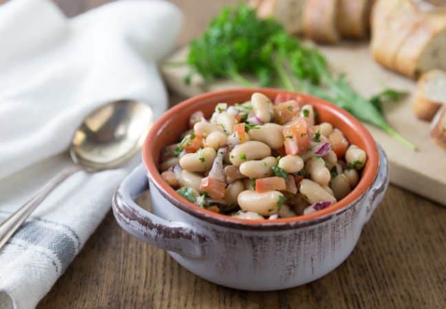 Cannellini Bean, Parsley, Tomato, Red Onion Salad