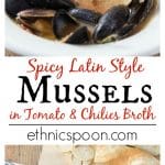 Grab some crusty bread and dip into this spicy sauce! Tender and tasty mussels in a spicy tomato broth will rock your tastebuds! This recipe comes together really quick too! You will be soaking up every drop! The secret ingredient: spicy RO*TEL tomatoes and chiles to kick it up a notch! So tasty! @roteltomates @walmart #31DaysWithRotel #ad