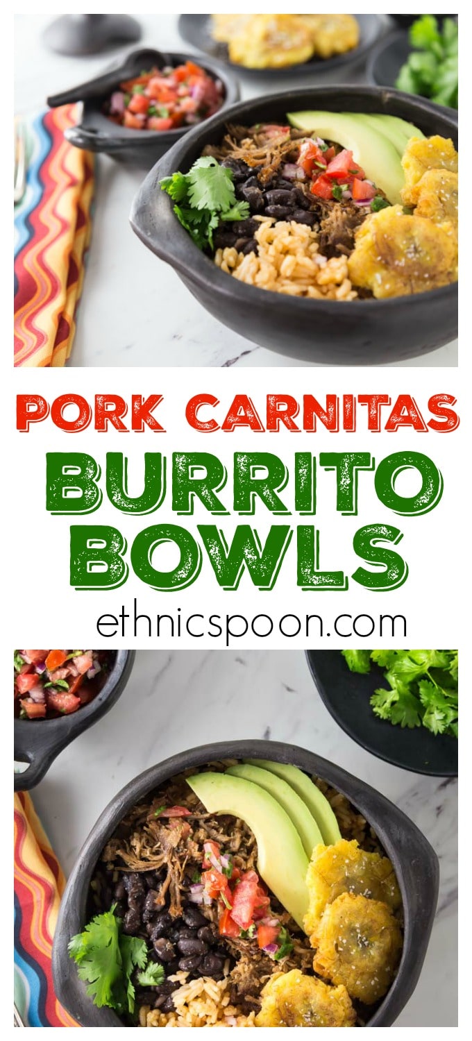 Pork Carnitas Burrito Bowl Recipe - Analida's Ethnic Spoon
