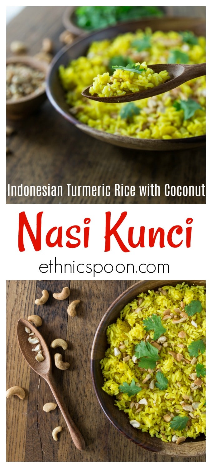 Indonesian Coconut Turmeric Rice with Cashews Analida's Ethnic Spoon