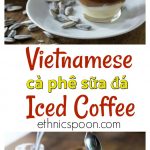 Vietnam has a huge coffee culture and I love it! Vietnamese ice coffee or ca phe sua da is a favorite summer treat with a kick of espresso. This is a popular coffee drink served all over Hanoi. You can learn how to make this recipe and use a Vietnamese phin coffee maker. #coffee #caphesuada #espresso #icecoffee #summerdrinks #hanoicoffee #vietnamcoffee | ethnicspoon.com