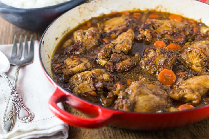 Jamaican Brown Stew Chicken Analida S Ethnic Spoon