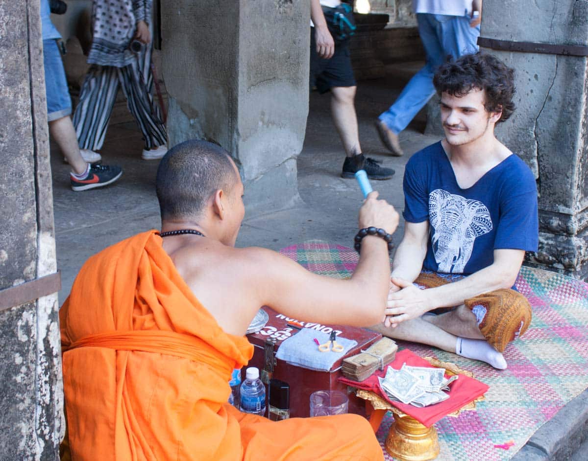 A photo of Adam Braeger at Ankgor Wat temple.