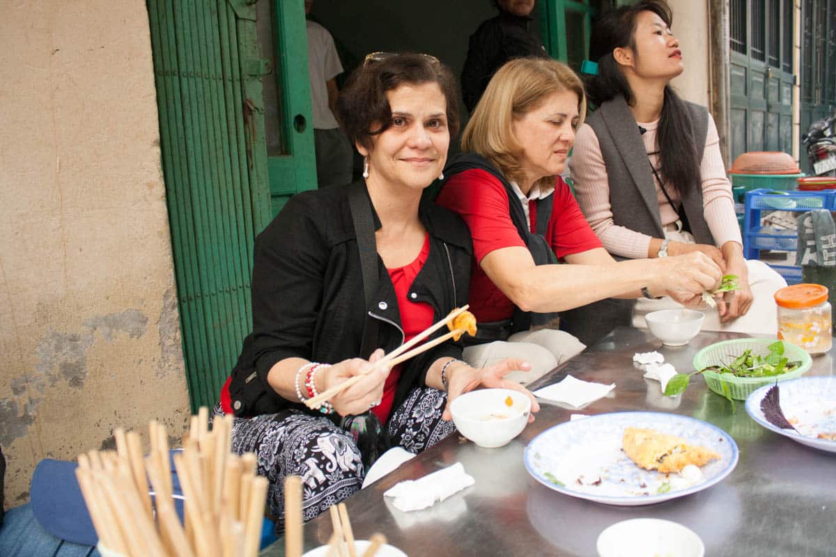 A street food restaurant in Hanoi Vietnam.
