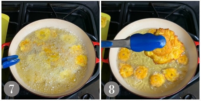 A photo of the second frying and finished plantain.
